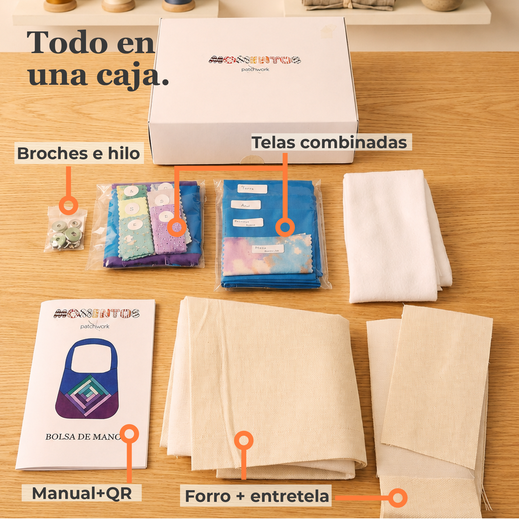 Kit Bolsa de Patchwork
