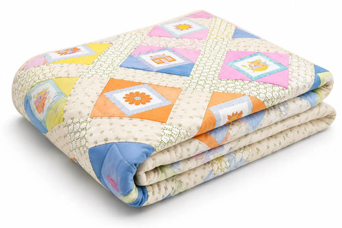 Kit Patchwork para Cobija de Bebé – Diseño Momentos (120 × 100 cm)