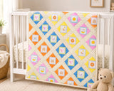 Kit Patchwork para Cobija de Bebé – Diseño Momentos (120 × 100 cm)